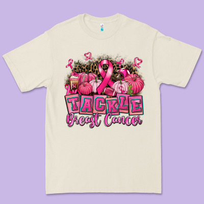 Tackle Breast Cancer With Pumpkin Premium Tee Designed By Adodesignshop