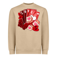 Mushroom valentines day feeling lucky Heavyweight Sweatshirt - NancyCooperArtShop