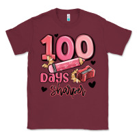Burgundy 100 days sharper school Classic Tee - MaliasSmallBusiness