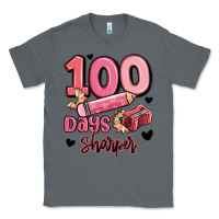 Charcoal Heather 100 days sharper school Classic Tee - MaliasSmallBusiness