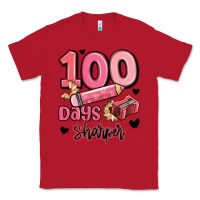 Red 100 days sharper school Classic Tee - MaliasSmallBusiness