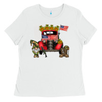 White america soldier truck Ladies Tee - CowhideDigitalArt