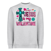 Heather Grey jesus is my valentine Heavyweight Sweatshirt - NancyCooperArtShop