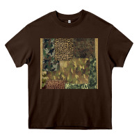 Chocolate Brown camouflage leopard patches Heavy Core Tee - BarkalooDesign