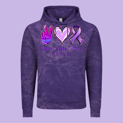 Peace Love Cure All Cancers Vintage Hoodie Designed By Jasminsmagicworld