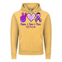 Vintage Mustard Peace Love Cure All Cancers Vintage Hoodie - Jasminsmagicworld