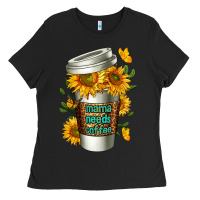 Black Mama Needs Coffee Cup Ladies Tee - FaDigitalArtStudio