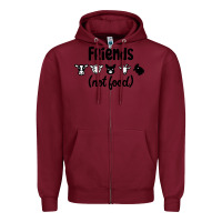 Burgundy Friends not Food Zipper Hoodie - Bettercallsaul