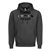 Charcoal Heather Friends not Food Zipper Hoodie - Bettercallsaul