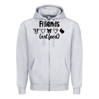 Friends Not Food Zipper Hoodie | Teevron