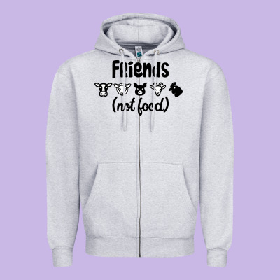 Friends Not Food Zipper Hoodie Designed By Bettercallsaul