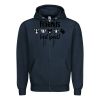 Navy Friends not Food Zipper Hoodie - Bettercallsaul