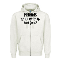 Oatmeal Heather Friends not Food Zipper Hoodie - Bettercallsaul