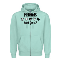 Seafoam Friends not Food Zipper Hoodie - Bettercallsaul
