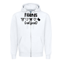 White Friends not Food Zipper Hoodie - Bettercallsaul