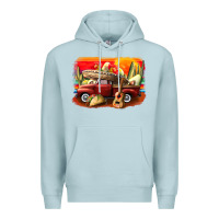 Blue Mist mexican cinco de mayo truck Premium Hoodie - CowGirlArtShop