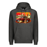 Charcoal Heather mexican cinco de mayo truck Premium Hoodie - CowGirlArtShop