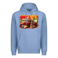 Colony Blue mexican cinco de mayo truck Premium Hoodie - CowGirlArtShop