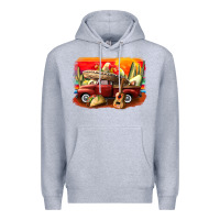 Heather Grey mexican cinco de mayo truck Premium Hoodie - CowGirlArtShop