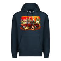 Navy mexican cinco de mayo truck Premium Hoodie - CowGirlArtShop