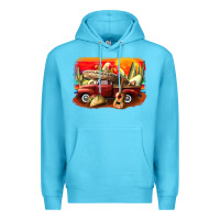 Ocean Blue mexican cinco de mayo truck Premium Hoodie - CowGirlArtShop