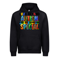 Black look beyond autism and see someone special Urban Hoodie - FaDigitalArtStudio