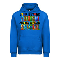 Cobalt look beyond autism and see someone special Urban Hoodie - FaDigitalArtStudio