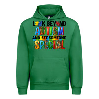 Emerald look beyond autism and see someone special Urban Hoodie - FaDigitalArtStudio