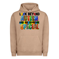Pigment Burro look beyond autism and see someone special Urban Hoodie - FaDigitalArtStudio