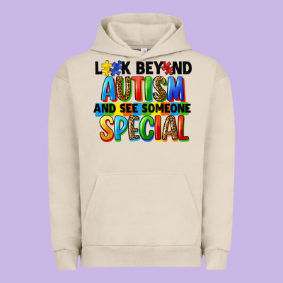 Look Beyond Autism And See Someone Special Urban Hoodie Designed By Fadigitalartstudio