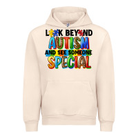 Sandshell look beyond autism and see someone special Urban Hoodie - FaDigitalArtStudio