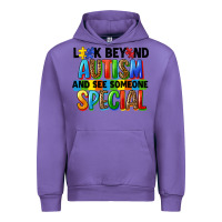 Tulip look beyond autism and see someone special Urban Hoodie - FaDigitalArtStudio