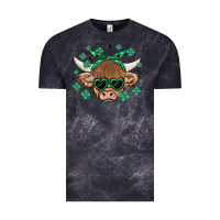 Cloud Black st patrick's day cow Vintage Tee - MaliasSmallBusiness