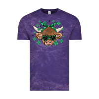 Cloud Purple st patrick's day cow Vintage Tee - MaliasSmallBusiness