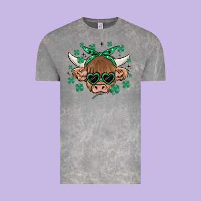 St Patrick's Day Cow Vintage Tee Designed By Maliassmallbusiness