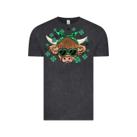 Vintage Black st patrick's day cow Vintage Tee - MaliasSmallBusiness