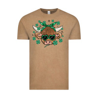Vintage Coffee st patrick's day cow Vintage Tee - MaliasSmallBusiness