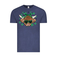Vintage Denim st patrick's day cow Vintage Tee - MaliasSmallBusiness