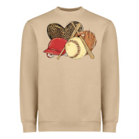 Mushroom softball Heavyweight Sweatshirt - MaliasSmallBusiness