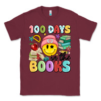 Burgundy 100 days in the books Classic Tee - MaliasSmallBusiness