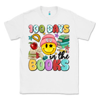 White 100 days in the books Classic Tee - MaliasSmallBusiness