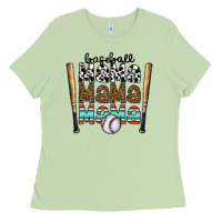 Matcha baseball mama mama mama Ladies Tee - CowhideDigitalArt