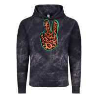 Cloud Black Orange Leopard Peace Sign Vintage Hoodie - Jasminsmagicworld