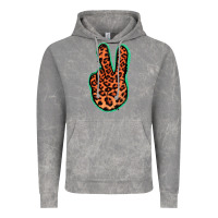 Cloud Rock Orange Leopard Peace Sign Vintage Hoodie - Jasminsmagicworld
