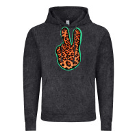 Vintage Black Orange Leopard Peace Sign Vintage Hoodie - Jasminsmagicworld