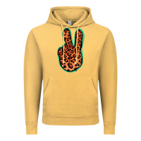 Vintage Mustard Orange Leopard Peace Sign Vintage Hoodie - Jasminsmagicworld