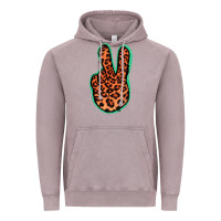Vintage Zinc Orange Leopard Peace Sign Vintage Hoodie - Jasminsmagicworld
