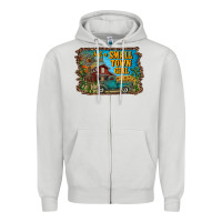 Dove Grey just a small town girl Zipper Hoodie - RanaPortraitStore