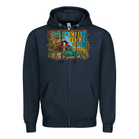 Navy just a small town girl Zipper Hoodie - RanaPortraitStore