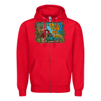 Red just a small town girl Zipper Hoodie - RanaPortraitStore